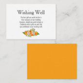 金ゴールド赤面オレンジ結婚フローラの願い井戸 エンクロージャーカード (正面/裏面)