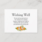 金ゴールド赤面オレンジ結婚フローラの願い井戸 エンクロージャーカード (正面)