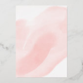 金ゴールド赤面カボチャ仮想ベビーシャワー 箔招待状 (裏面)