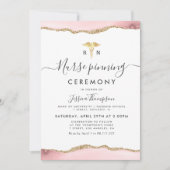 金ゴールド赤面ゲートナースピン留め式招待状 招待状 (正面)