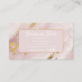 金ゴールド赤面スタイリッシュピンクメイクアップアーティストサロン 名刺 (裏面)