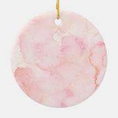 金ゴールド赤面ピンクのフローラハートマザーオブザグルーマー セラミックオーナメント (裏面)