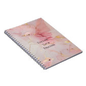 金ゴールド赤面ピンクの鳥の赤ちゃんシャワー ノートブック (右側)