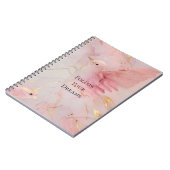 金ゴールド赤面ピンクの鳥の赤ちゃんシャワー ノートブック (左側)