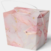 金ゴールド赤面ピンクの鳥の赤ちゃんシャワー フェイバーボックス (裏面)