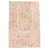 金ゴールド赤面ピンクアニマルプリント ミディアムペーパーバッグ (裏面)