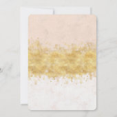 金ゴールド赤面ピンクウォーターカラーグラム 招待状 (裏面)