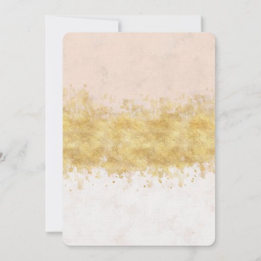 金ゴールド赤面ピンクウォーターカラーグラム 招待状 (裏面)