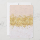 金ゴールド赤面ピンクウォーターカラーグラム 招待状 (裏面)