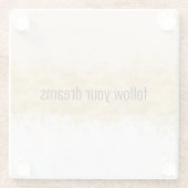 金ゴールド赤面ピンクグラム ガラスコースター (裏面)