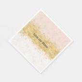 金ゴールド赤面ピンクグラム スタンダードランチョンナプキン (角)