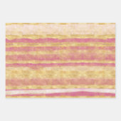 金ゴールド赤面ピンクグラム  ラッピングペーパーシート (正面3)