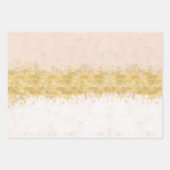 金ゴールド赤面ピンクグラム  ラッピングペーパーシート (正面2)