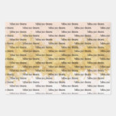 金ゴールド赤面ピンクグラム  ラッピングペーパーシート (正面)