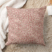 金ゴールド赤面ピンクグリジーグリッターヒョウ印刷 クッション (ブランケット)