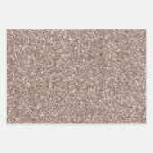 金ゴールド赤面ピンクグリッターグリジーストライプズ ラッピングペーパーシート (正面2)