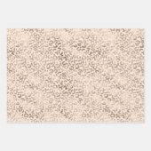 金ゴールド赤面ピンクゼブラアニマルプリント ラッピングペーパーシート (正面2)