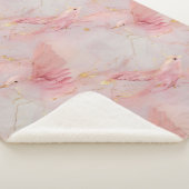 金ゴールド赤面ピンクバード シェルパブランケット (3/4)