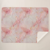 金ゴールド赤面ピンクバード シェルパブランケット (正面(横))