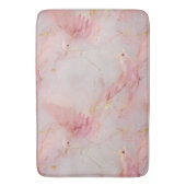 金ゴールド赤面ピンクバード バスマット (正面縦)