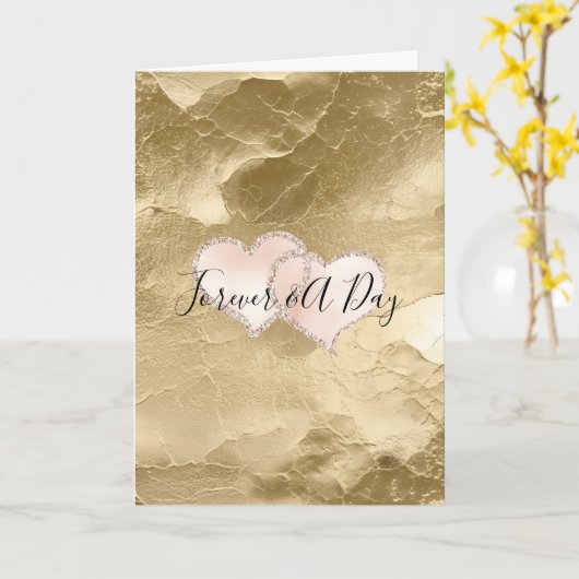 金ゴールド赤面ピンクフォーエバー結婚ズ カード (黄色い花)