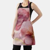 金ゴールド赤面ピンクブルゴーニュフローラ エプロン (インサイチュ)