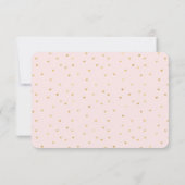 金ゴールド赤面ピンクリトルハートRSVP 出欠カード (裏面)