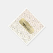 金ゴールド赤面ピンク白グラデーション抽象芸術結婚ズ スタンダードカクテルナプキン (角)