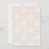 金ゴールド赤面ピンク白グラデーション抽象芸術結婚ズ 招待状 (裏面)