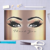 金ゴールド赤面ピーチ赤面メタリックサンキューアイズ 薄葉紙 (クラフト)