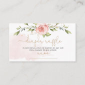 金ゴールド赤面フローラおむつラッフルチケット エンクロージャーカード (正面)