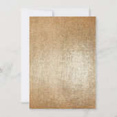 金ゴールド赤面メイクアップアイズグリッター16ブライダル 招待状 (裏面)