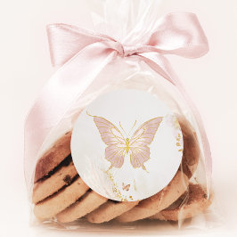 金ゴールド赤面蝶 ラウンドシール