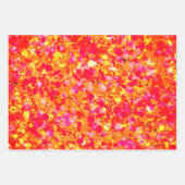 金ゴールド赤飛絵を描散 ラッピングペーパーシート (正面3)