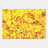 金ゴールド赤飛絵を描散 ラッピングペーパーシート (正面2)