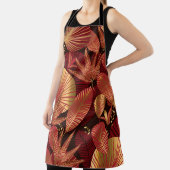 金ゴールド赤、幾何学熱帯パターン。 エプロン (インサイチュ)