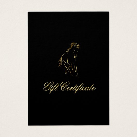 金ゴールド走色の馬 (正面)