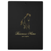 金ゴールド走色の馬 クリップボード (裏面)