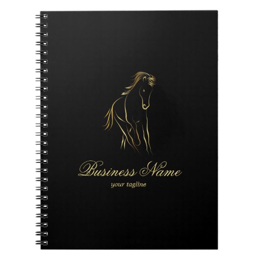 金ゴールド走色の馬 ノートブック (正面)
