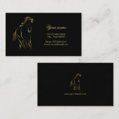 金ゴールド走色の馬 名刺 (正面/裏面)