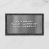 金ゴールド超高層ビル建物 |金属大理石 名刺 (裏面)