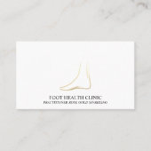 金ゴールド足気にポディタリープラクティショナードクター 名刺 (正面)