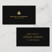 金ゴールド踏鋤記号の名刺 名刺 (正面/裏面)