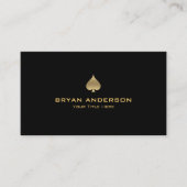 金ゴールド踏鋤記号の名刺 名刺 (正面)