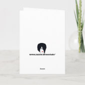 金ゴールド輝くスタークリスマスツリーのグリーティングカード シーズンカード (裏面)