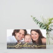 金ゴールド輝くルックス《写真》ぼけ味信じクリスマス シーズンカード (スタンド正面)