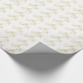 金ゴールド輝く喜びクリスマスギフトラップ ラッピングペーパー (角)