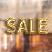 金ゴールド輝く販売バルーンストアプロモーション ウィンドウサイン (シート2)