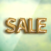 金ゴールド輝く販売バルーンストアプロモーション ウィンドウサイン (シート3)