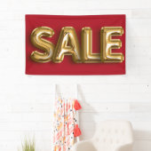 金ゴールド輝く販売バルーンストアプロモーション 横断幕 (インサイチュ)